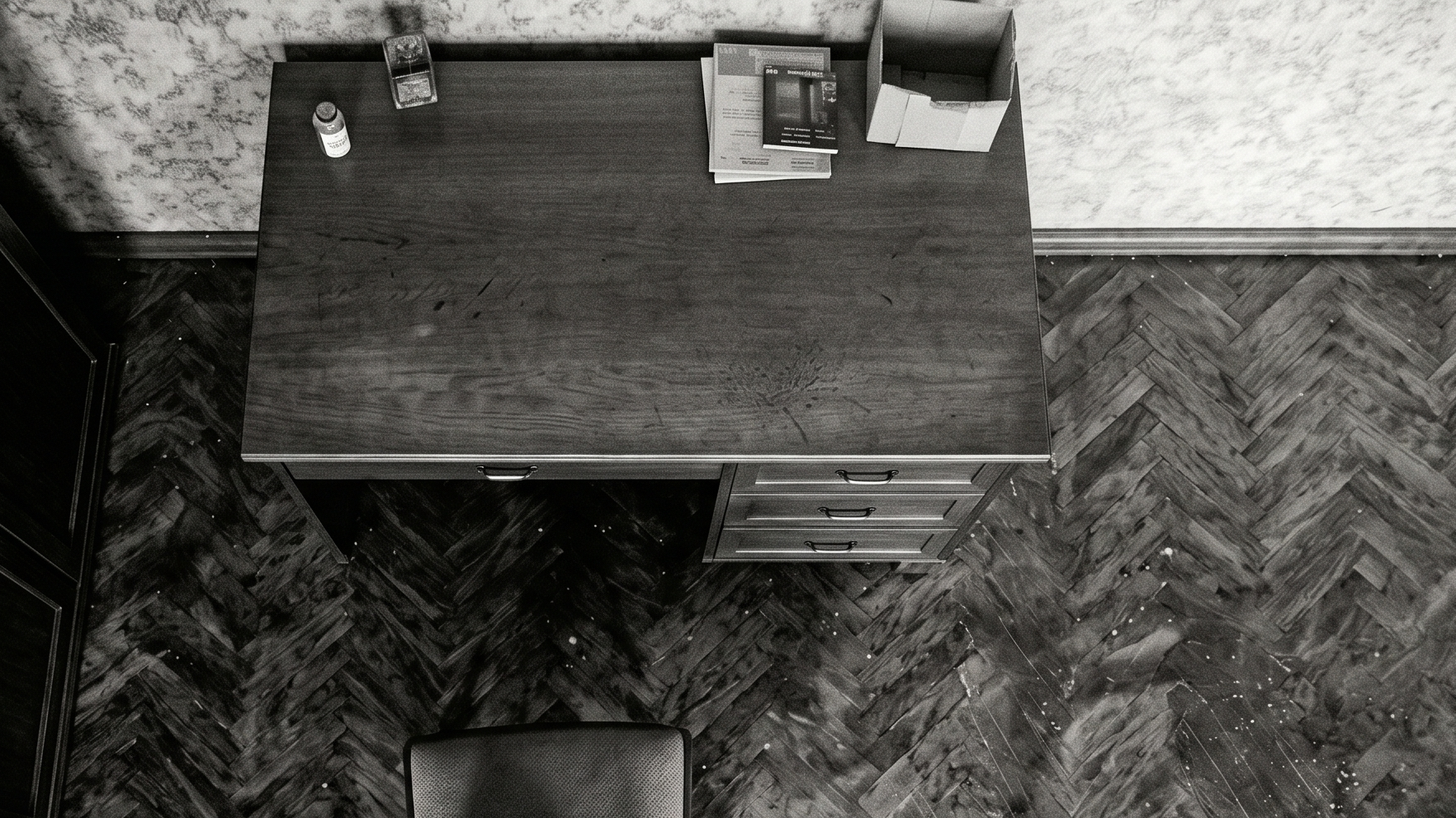 shot6_top_table — high-angle, стол с 3 ящиками