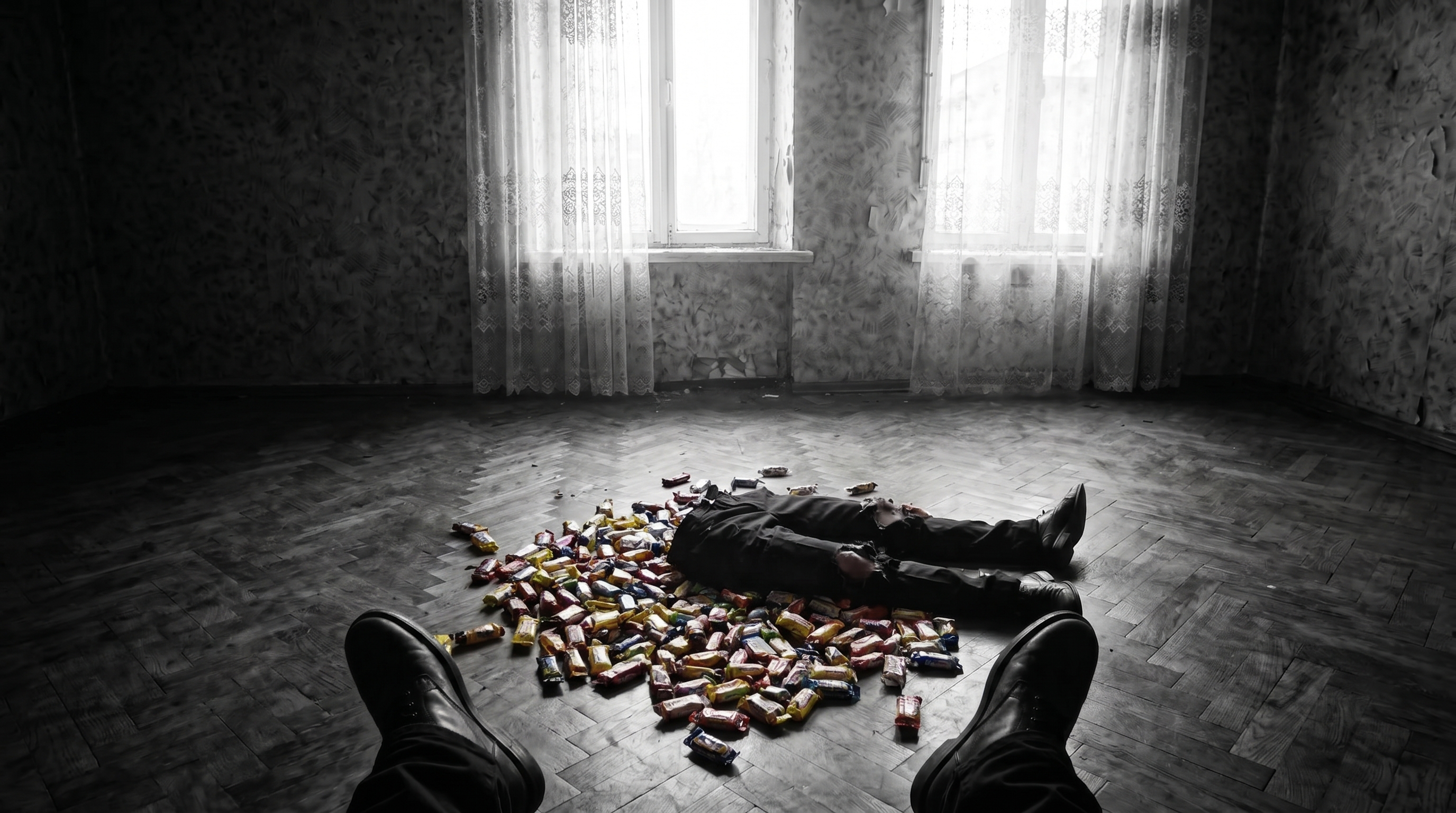 shot9_pov_candies_v8 — first-person, ботинки бандита внизу